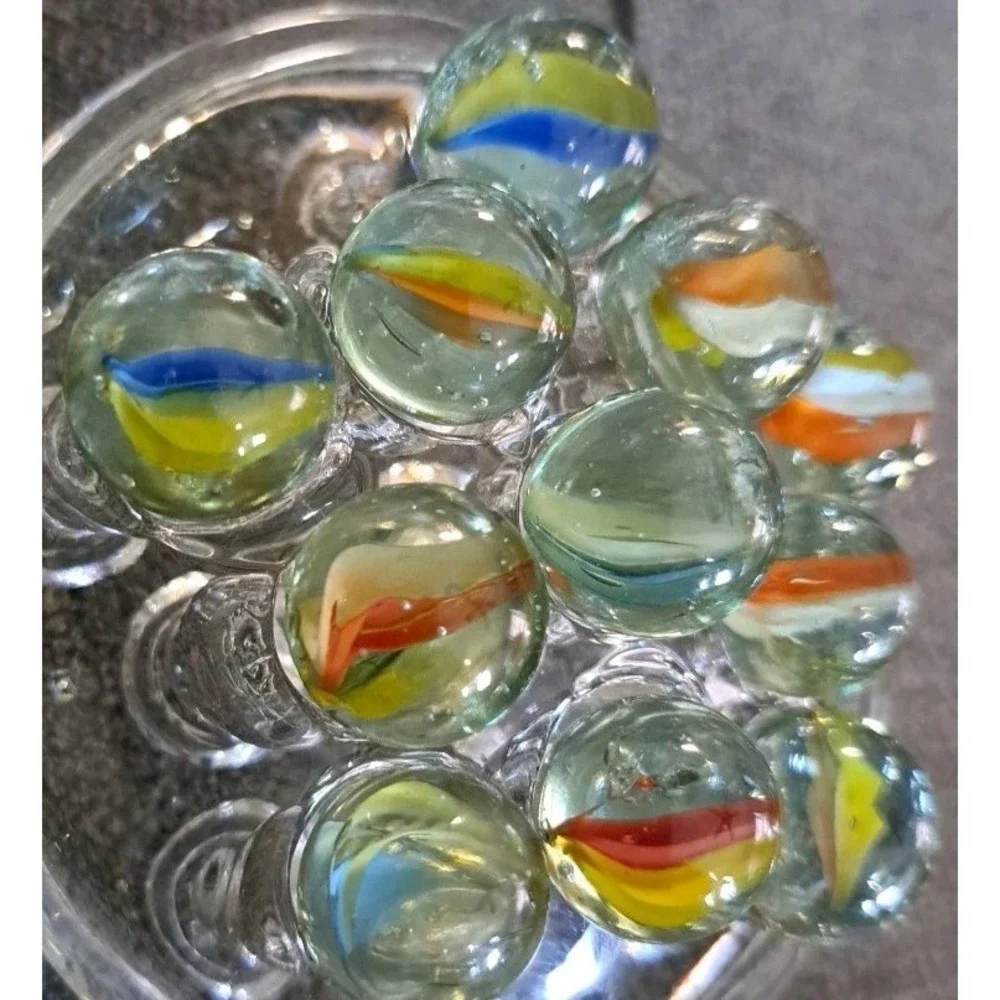 Lot Of 11 Estate Sale Marbles Cats Eye